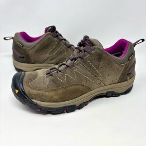 KEEN Susanville Waterproof Hiking Shoes Lace Up Women’s Size 9.5 Brown Magenta